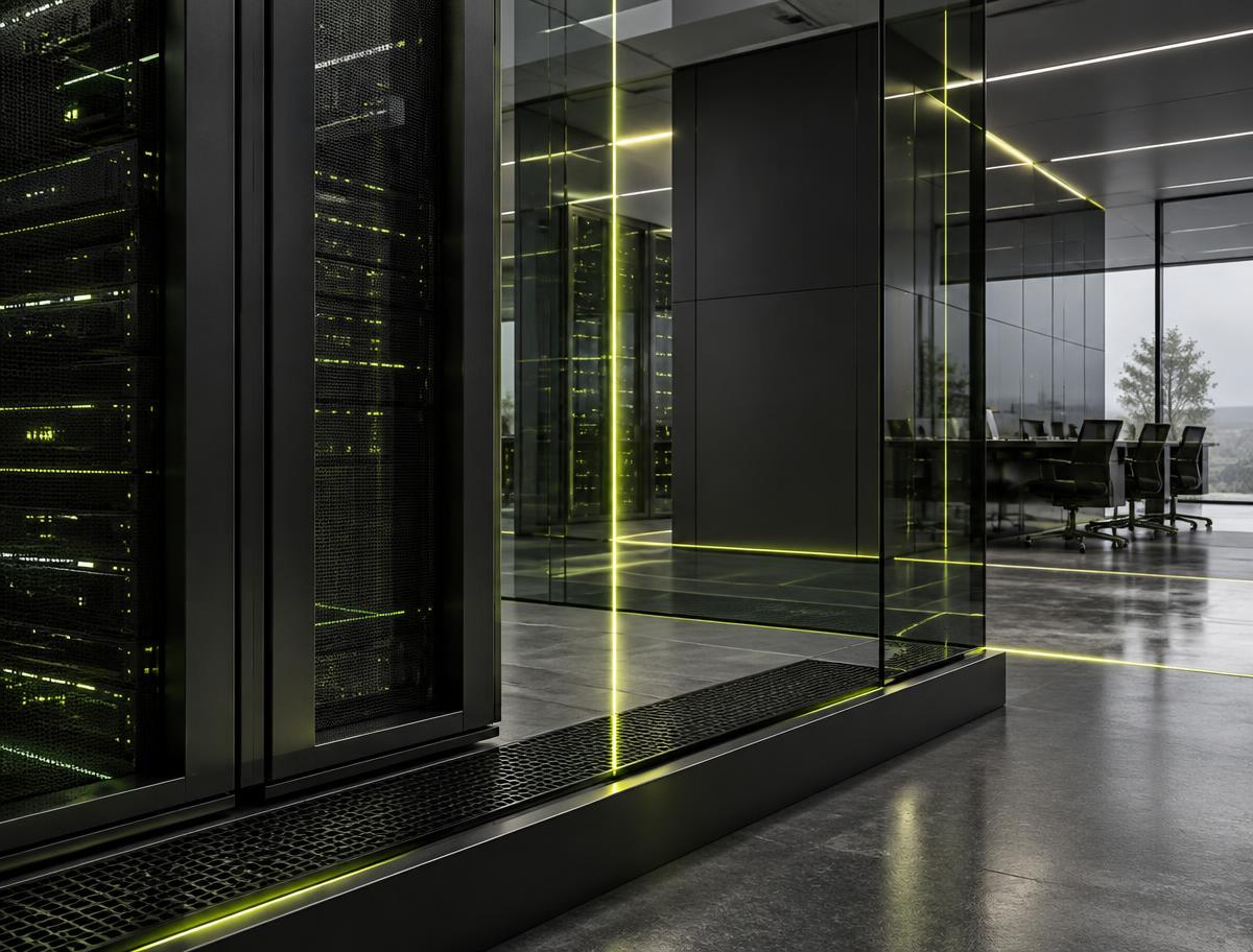 Connected glass and graphite infrastructure in a modern operations space